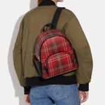 Coach Court Backpack With Tartan Plaid Print CC145 Photo 7