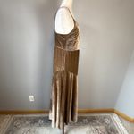 Mia Joy Joyfolie Womens Taupe Velvet Maxi Dress Size M V Photo 6