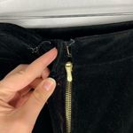 St. John Sport Black Velour Velvet Straight Leg Chain Detail Slack Pants Size 4 Photo 3