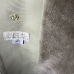 London Fog  Cream Trench Coat with Faux Fur Collar Photo 6