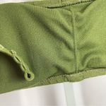 Xhilaration Target Medium Retro Ruffle Ribbed Olive Green Bikini Top Flutter Photo 2