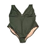J.Crew  V-Neck Plunge One-Piece Swimsuit in Olive Green‎ Sz 24 Plus NEW Photo 1