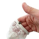 J.Crew Victorias Secret Pink White Lace Bandeau Sz L Photo 3