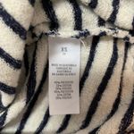 Aerie White & Navy Blue Striped Terrycloth Oversized Pullover Lightweight Sweats Photo 3