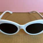 White Sunglasses / 90s White Round Sunglasses Photo 0