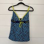 Jag Women’s Large Blue Green Tankini Swim Top Photo 0