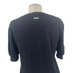 Versace Black Cotton Knit Short Sleeve Sweater Size Medium Photo 7