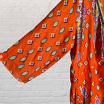 Jessica Taylor Vintage Paisley Tunic Dress Boho Embellished Lace Up Asymmetrical Whimsical 1X Photo 3