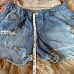 Haute Mama Denim Maternity Shorts Blue Frayed Hem Small New With Tags Size undefined Photo 2
