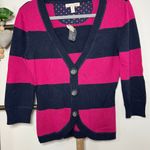 Aeropostale  NWT Purple Blue Striped 3/4 Sleeve Cardigan Size Medium Photo 1