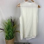 Quinn White Layer Draped Sleeveless Tank Blouse Top S Photo 1
