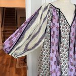 Rhode sita patchwork balloon sleeve trapeze dress Purple Size M Photo 11