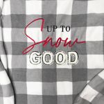 PJ Couture -Gray & White Buffalo Plaid PJ’s-“Up to Snow Good”-NWT-Med. Photo 4