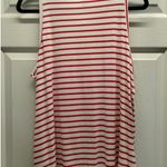 Old Navy NWT Women's Size Large Red & White Striped Luxe Super Soft Tank Top Photo 1