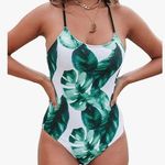Cupshe NWT!! Women’s leaf print Monstera tropical one piece bathing suit XS Photo 0