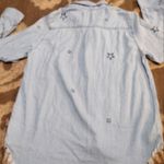 Pistola  Starlight Chambray Frayed Hem Button Up Shirt Photo 3