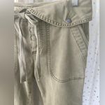 Free People Women's Olive Green Cargo Fold Over High Waisted Crop Pants Size 2 Photo 2