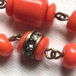 J.Crew Factory Orange Beaded Women's Fashion Statement Necklace Photo 6