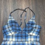 Love Shack Fancy  Blue Plaid Ruffle Dress Photo 2