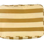 Pottery Barn  x Emily & Merritt Striped Gold and White Large Cosmetic Travel Bag Photo 0