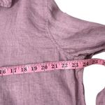 Sigrid Olsen  Linen Tunic Shirt Womens XL Purple Long Sleeve Collared Button Up Photo 2
