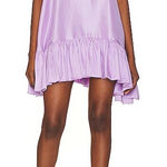 Azeeza Alcott High Neck Sleeveless Silk Mini Dress in Amethyst Purple Size XS Photo 0