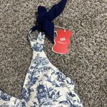 Tidal Lay Tm Womens Sexy one Piece Bow Full Coverage Tummy Control Blue Hand Printed Swimsuits, Cute Plus Size Photo 9