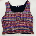 ZARA  Women’s Multicolor Dressy Crop Top Size L Photo 0
