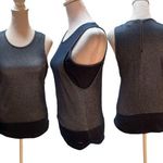 Armani Exchange 2 Tone Blue Sleeveless 1/4 Zip Back Stretchy Tank Top Size XS Photo 0