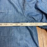 3.1 Phillip Lim Ruched Long Sleeve Denim Chambray Button Down Shirt Size 8 Photo 6