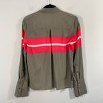 Equipment  Femme Green & Red Button Up Silk Long Sleeve Blouse Size S/P Photo 7