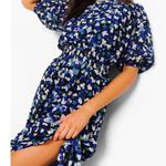 Boohoo  Floral Chiffon Puff Sleeve Midi Dress Size 4 Photo 8