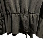 Eloquii Elements Black Faux Wrap Long Ruched Sleeves SZ 26 Office Chic Boho Photo 6