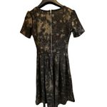 LuLaRoe ‎ Amelia Dress XS Black/Gold A-Line Pleated Knee Length Formal Photo 2