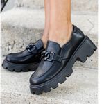 Black Chain Loafers New In The Box Size 6 Photo 1