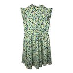 On 34th Floral Print Ruffle Sleeve Tie Waist Casual‎ Dress Green Yellow Size XS Photo 6