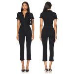Good American NWT  Fit For Success Petite Black Denim Jumpsuit Size Medium Photo 4
