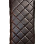 Womens Black Faux Leather Wallet Zipper Clutch Billfold HandBag ID Purse strap Photo 3