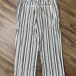 Loft Size MP Petite Pants Ankle Crop Wide Leg Shimmer Stripe Tie Waist High Rise Photo 10