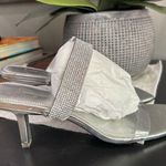 Black Suede Studio Cali SILVER Glitter Slide Sandal Womens Size 38.5 Photo 9