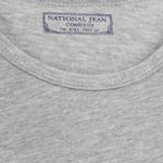 90s Vintage NATIONAL JEAN COMPANY Gray Long Sleeve T Photo 2