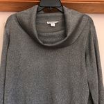 Coldwater Creek  Metallic Gray Cowl Neck Sweater. Size XL Photo 2