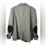 Loft  Green Herringbone Blazer Jacket with Elbow Pads NWT Photo 1