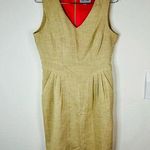 Shelby & Palmer Tan Sleeveless Sheath Dress Professional Work Size 6 Polyester Photo 0