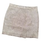 J.Crew 💖 NWT Origami Metallic Matelasse Faux Wrap Mini Skirt Photo 0