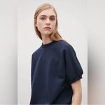 COS  Short Sleeve Sweatshirt Blue Photo 1