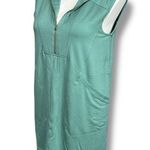 Maurice's Womens Sweatshirt Dress Zip Front Sleeveless Pockets Teal Green Large Photo 5