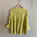Kori  Lime Green Oversized Knit Sweater Small Scalloped Hem‎ NWT Photo 1
