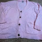 VTG Pink Button Front Cardigan Sweater Mr Rogers Feminine Fairycore SZ M 80s Y2k Size M Photo 2