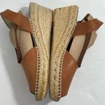 Andre Assous Dainty Womens Leather‎ Slingback Espadrille Wedge Sandal Sz 6 Shoes Brown Photo 3